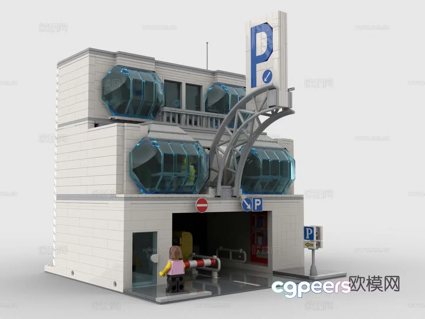 LEGO LEGO Toys Building Blocks Parking Mall Building 3D Model