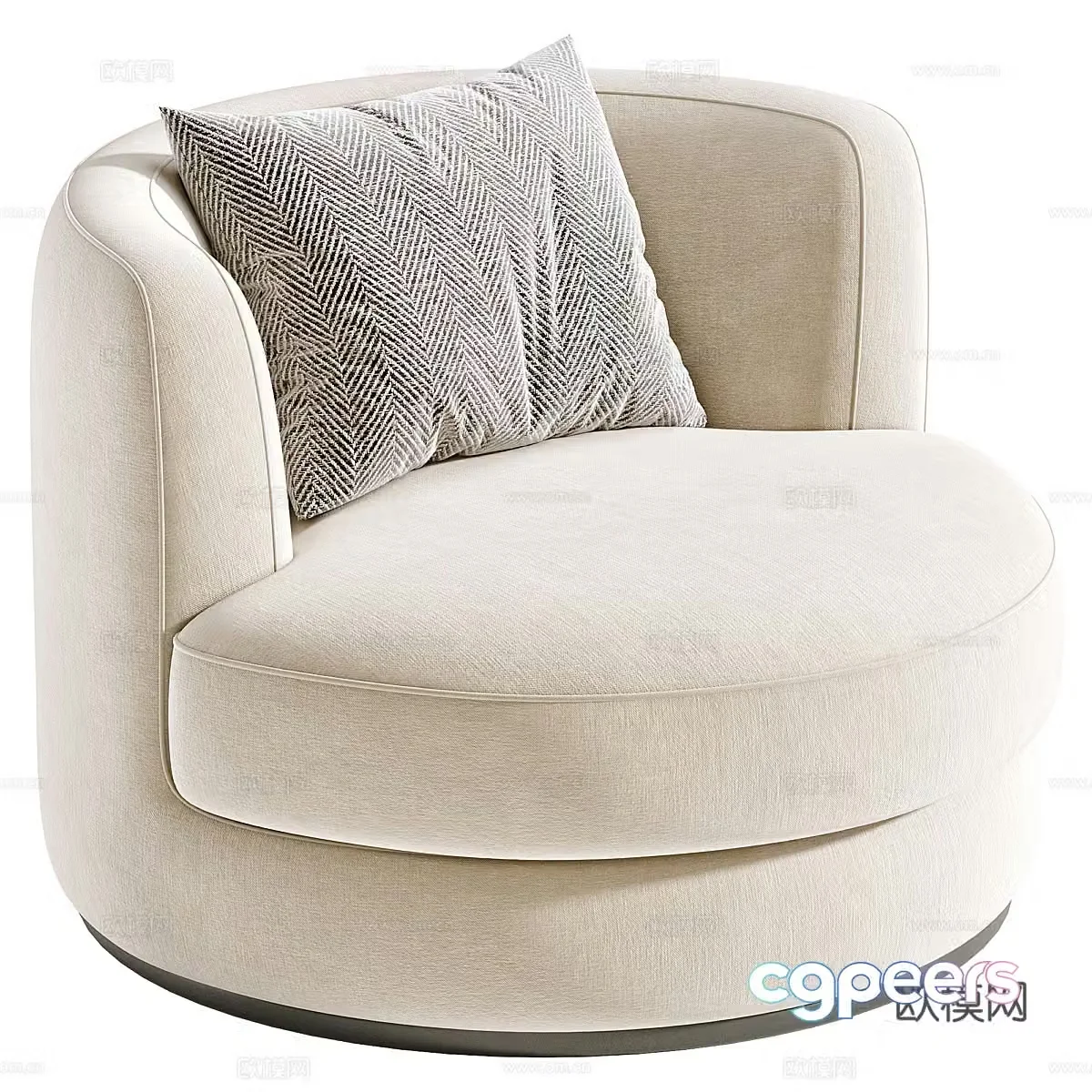 Modern Italian fabric armchair 3d model
