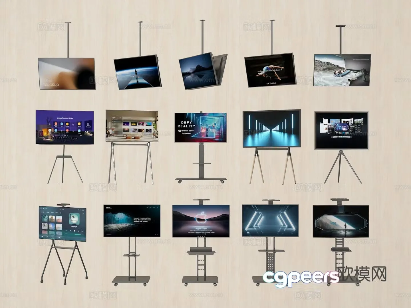 stand tv tv crane arm tv 3d model
