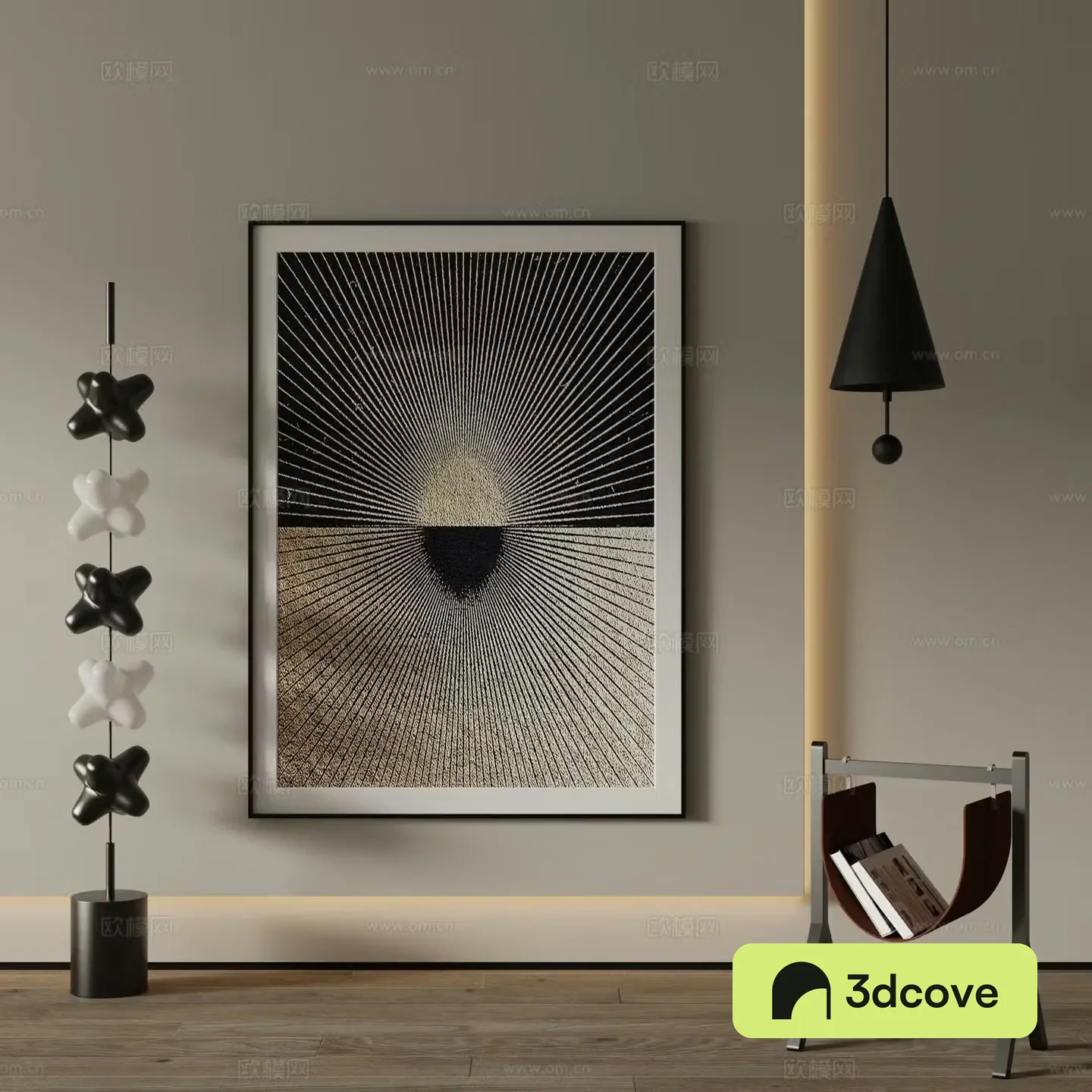 Modern decorative painting black and white hanging painting
