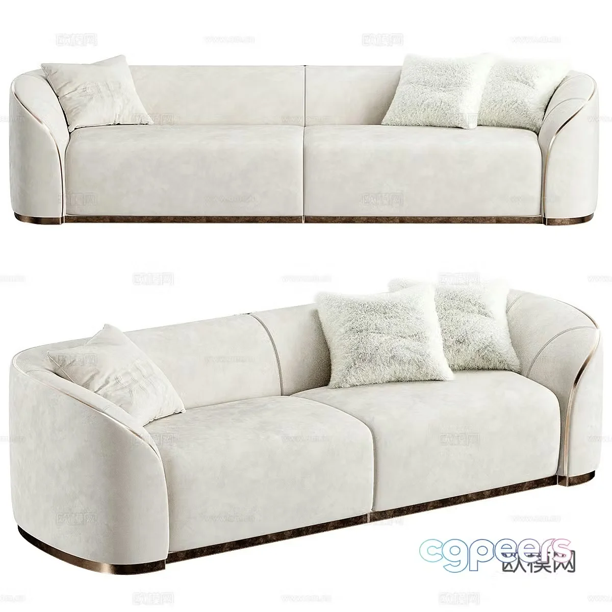 Modern light luxury PIERRE casual sofa 3D model