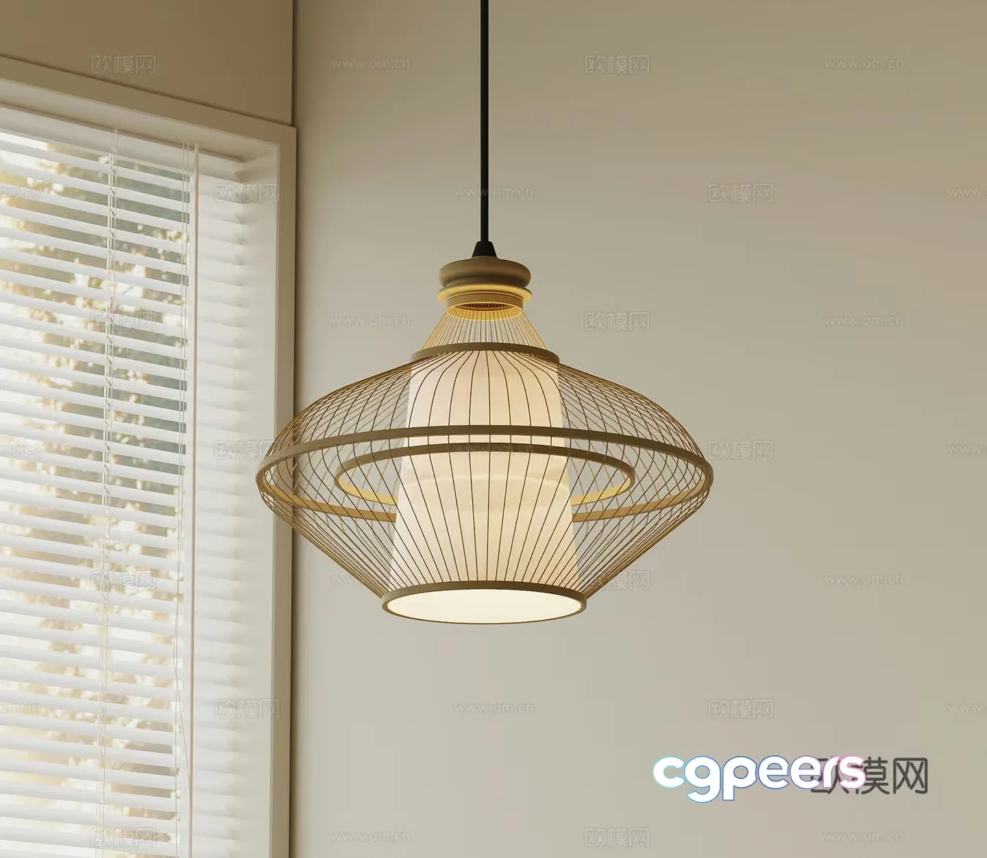 A Light Fixture With A Unique Design 3D Model – 9766 – VRAY Render