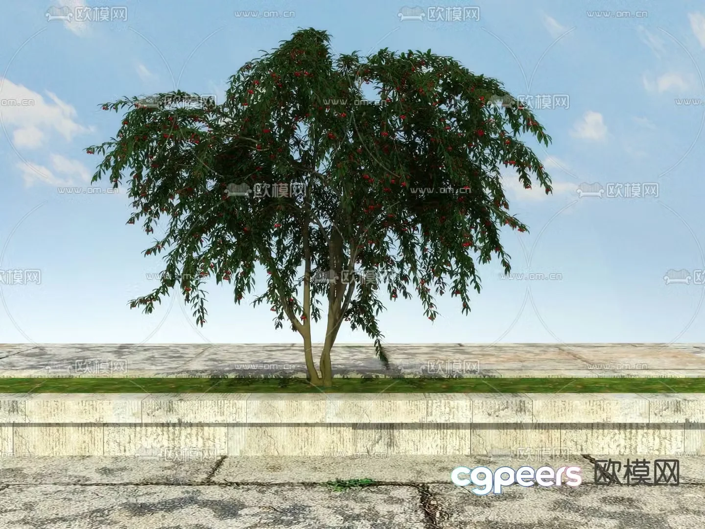 Big tree Landscape tree Flower tree 3d model