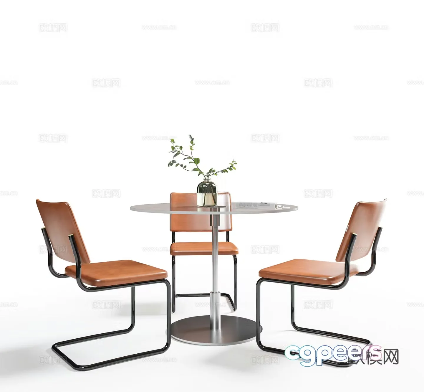 Modern casual table and chairs negotiation table and chairs coffee shop table and chairs chairs round table and chairs office desk and chair 3d model