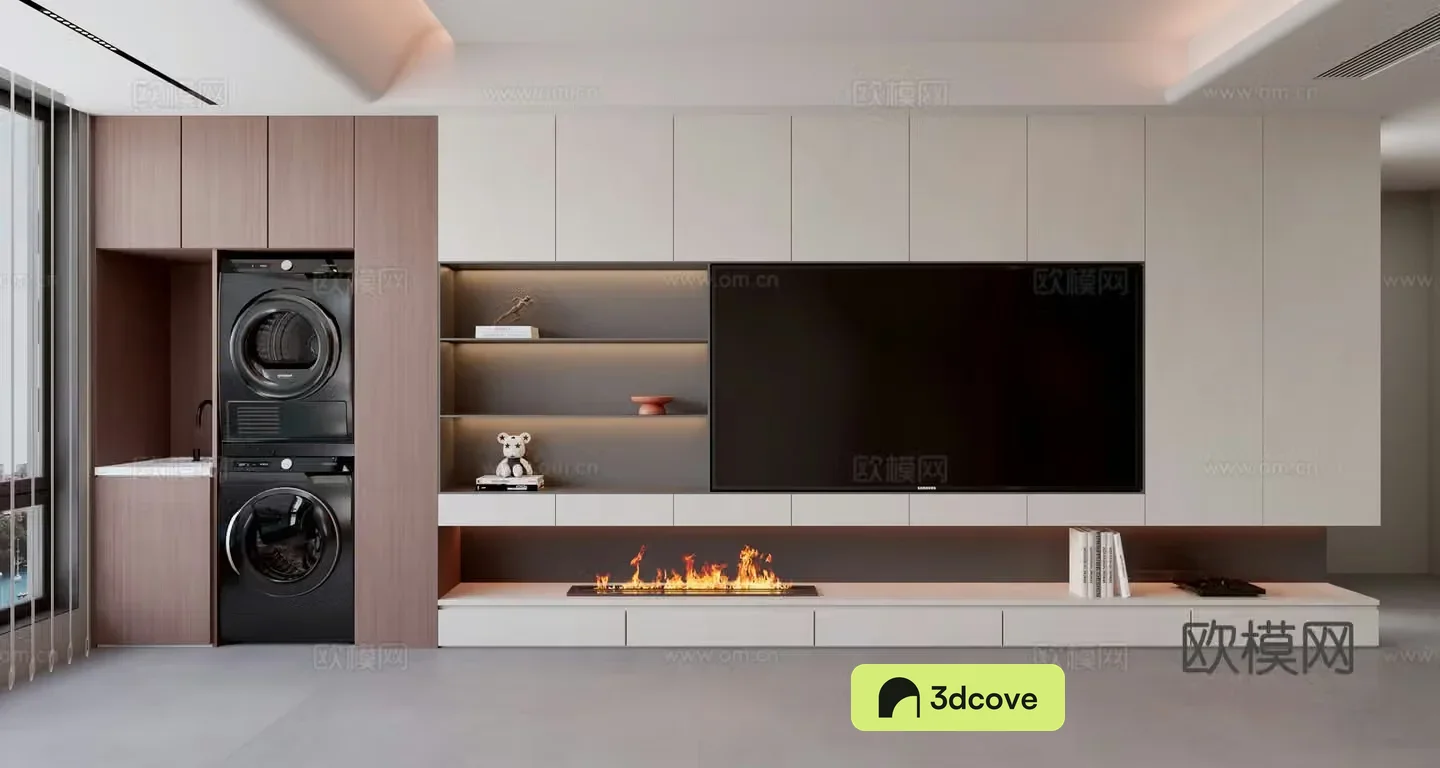 Modern TV background wall