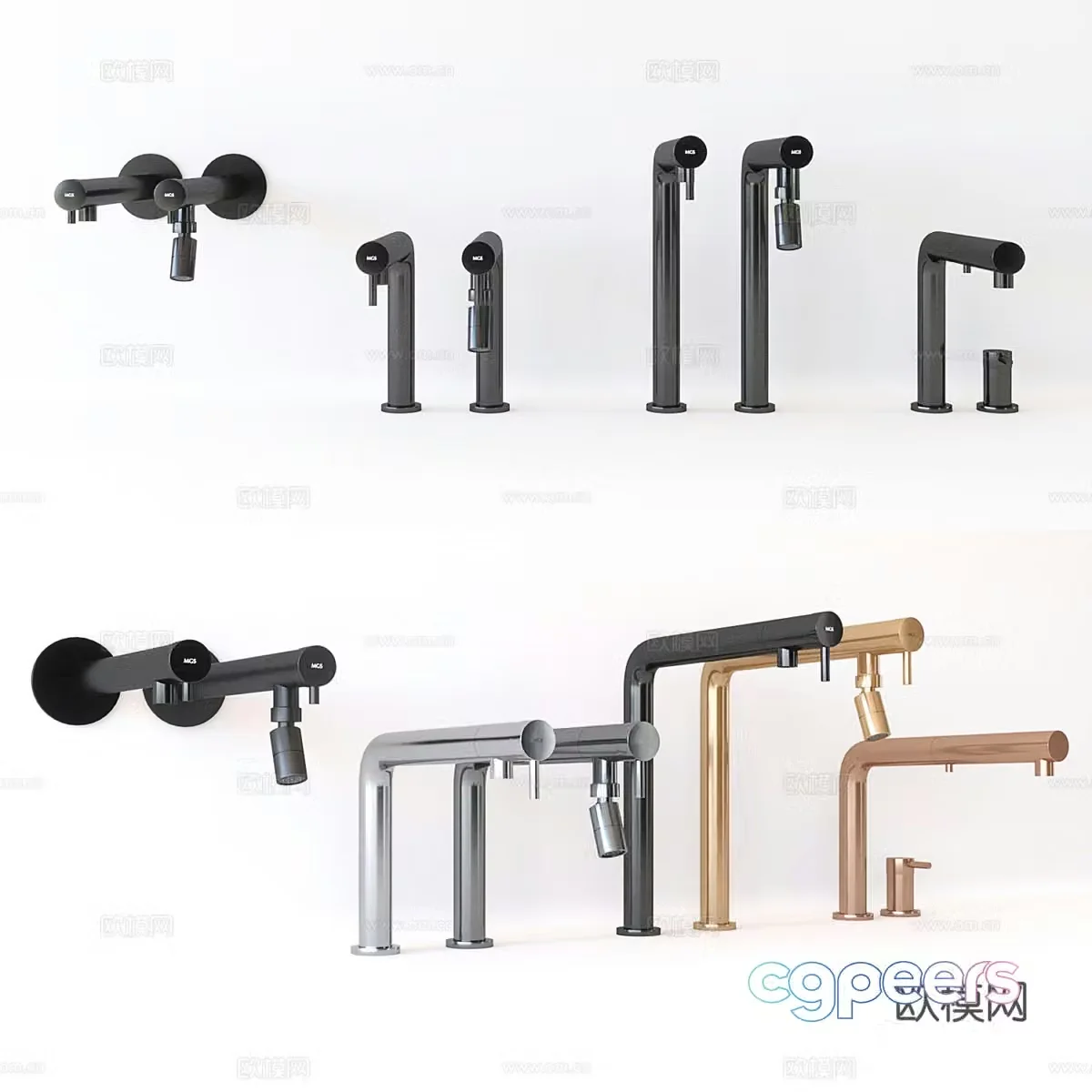 MGS Nemo Set Bathroom Hardware Faucet 3D Model