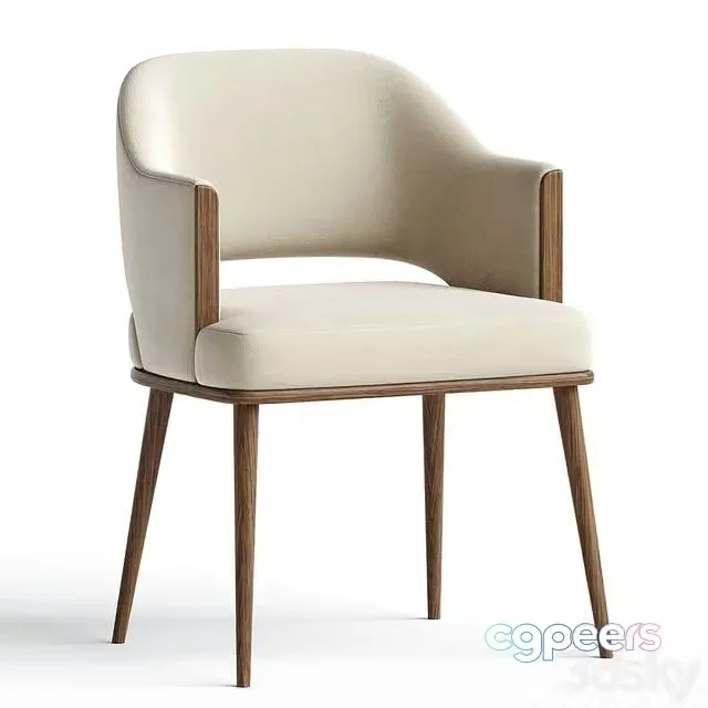 3ds Max Free – Contemporary Dining Chair Upholstered in Velvet