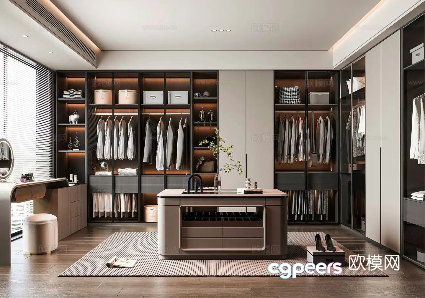 Modern cloakroom 3d model
