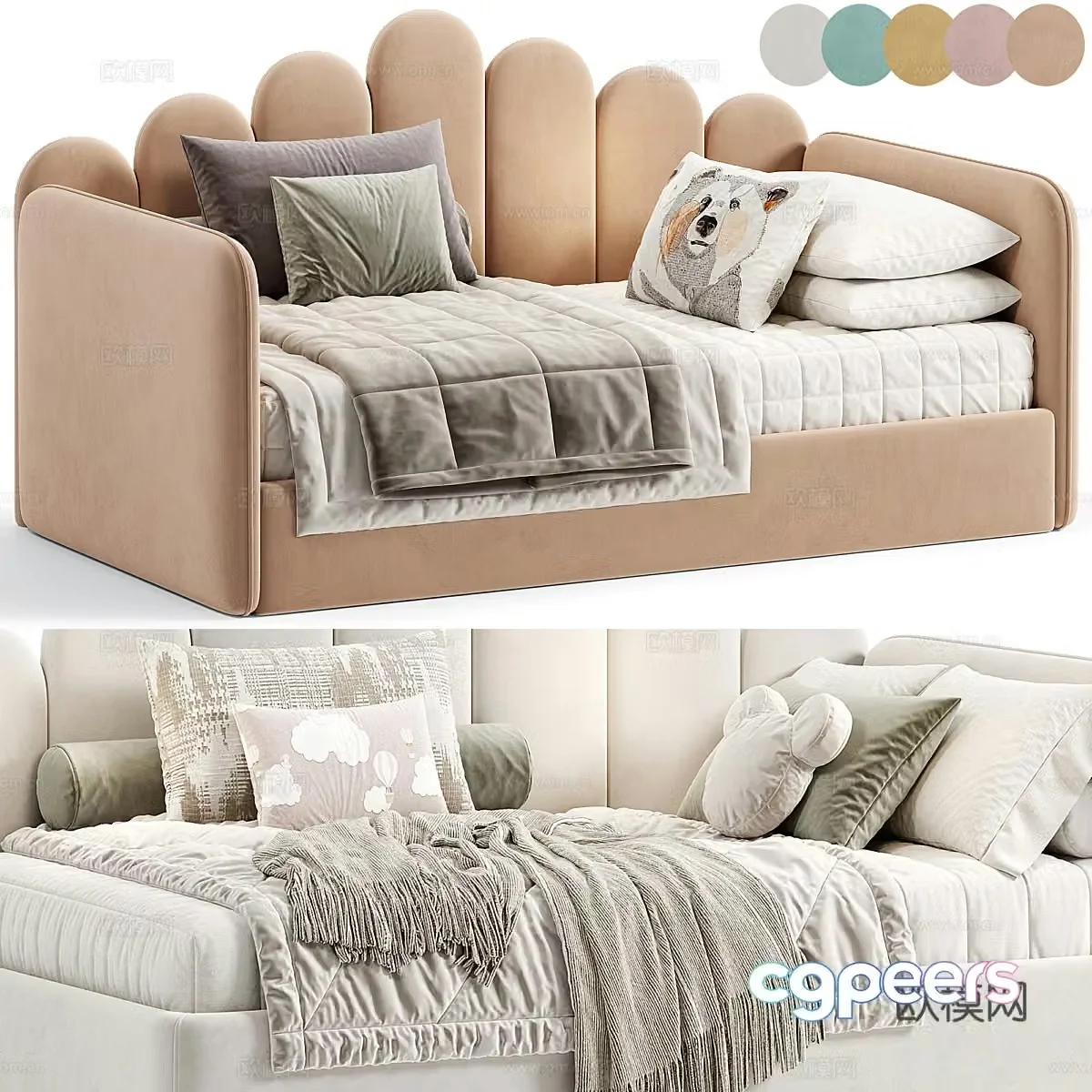 Modern children’s sofa bed 3D model