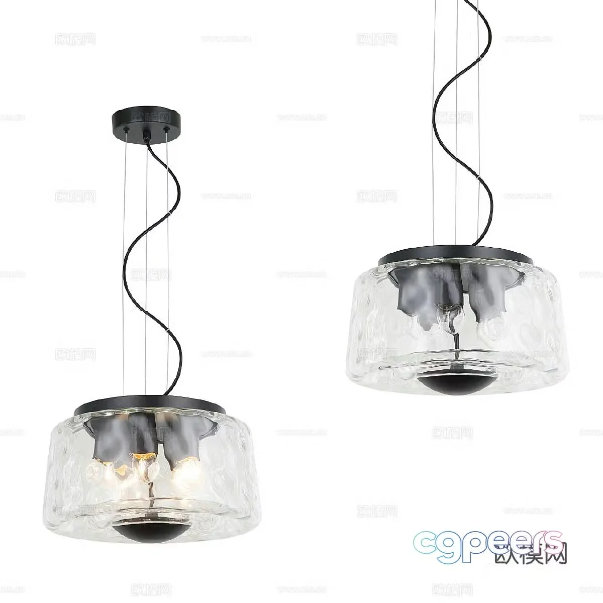 Modern simple and light luxury chandeliers chandeliers simple chandeliers glass chandeliers restaurant chandeliers lamp 3d model