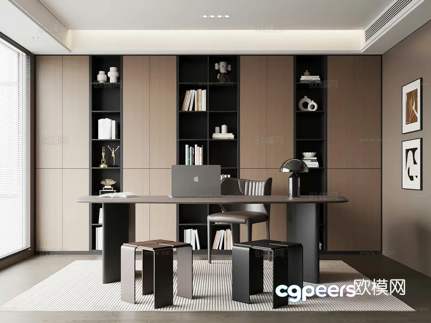 Modern Office Space 3D Model – 21734 – VRAY Render