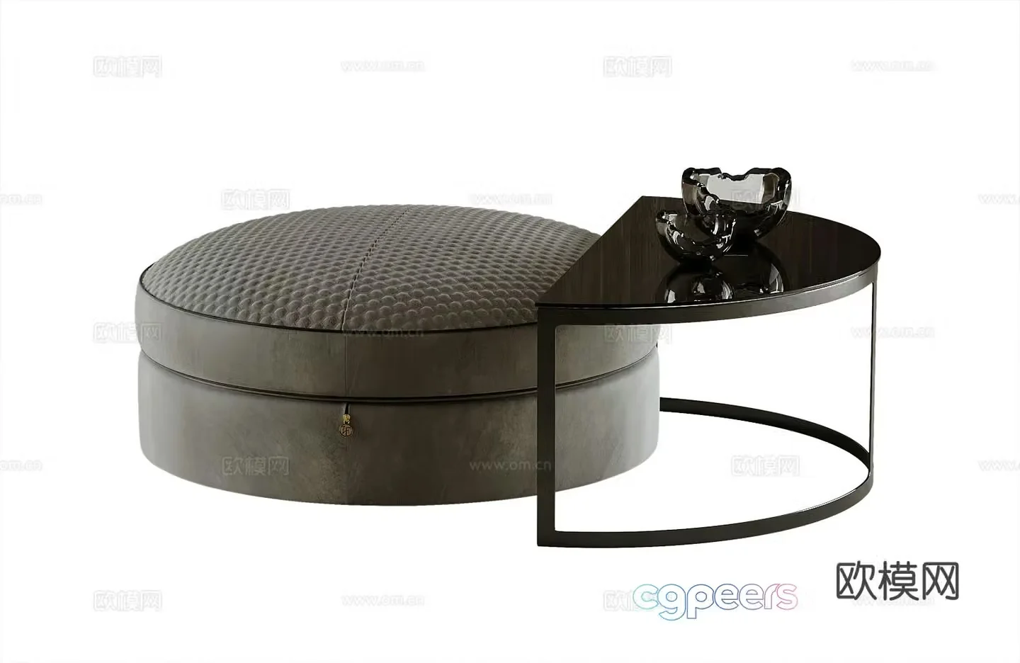 Modern double coffee table 3d model