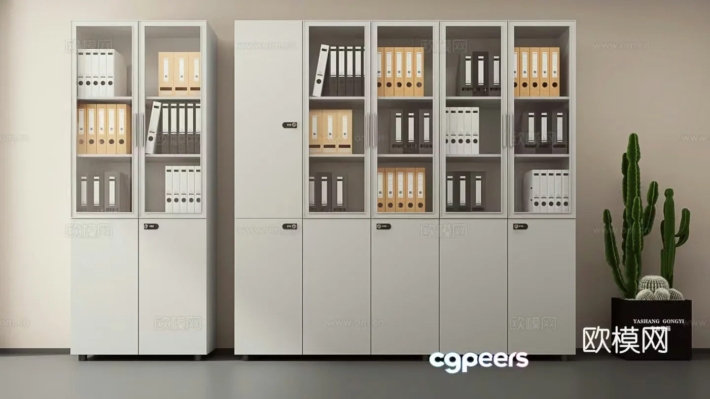 Electronic password lock file cabinet 3d model