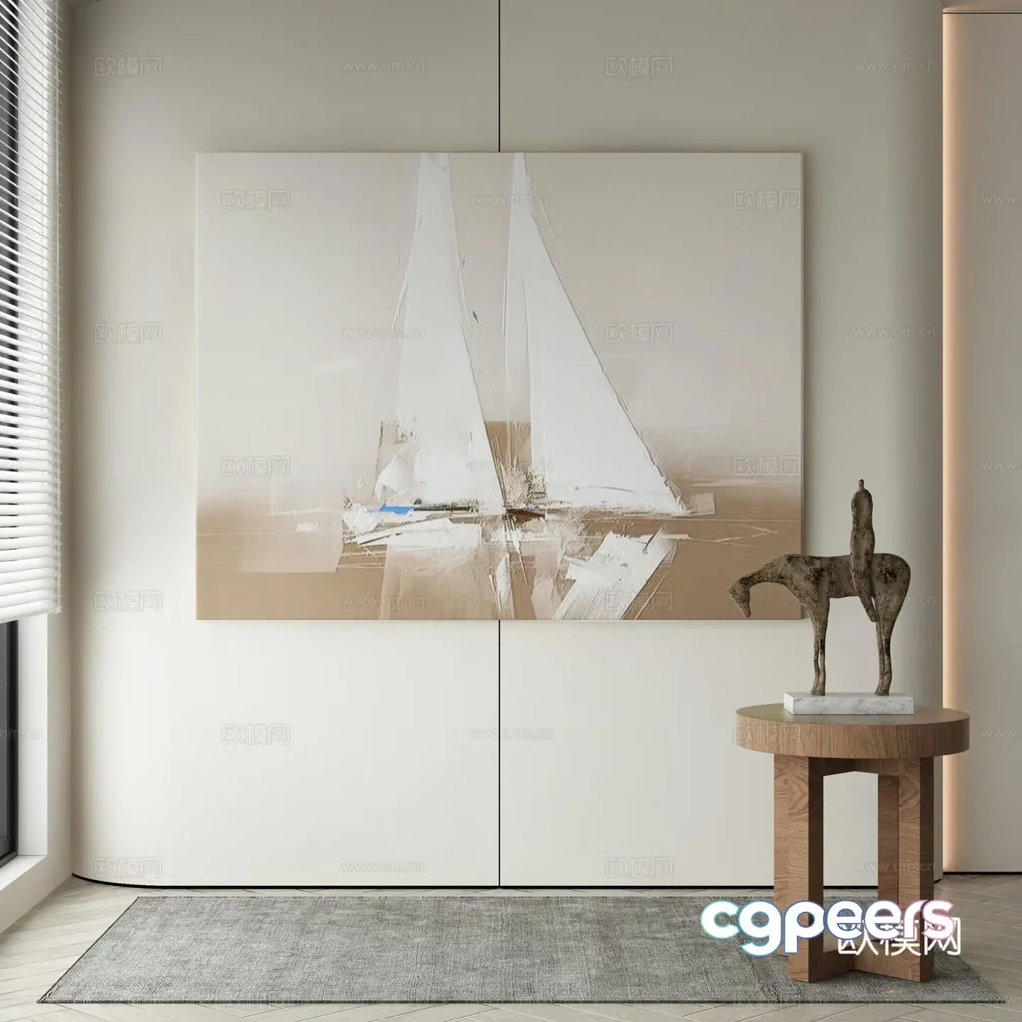 Wasabi hanging painting oil painting 3d model