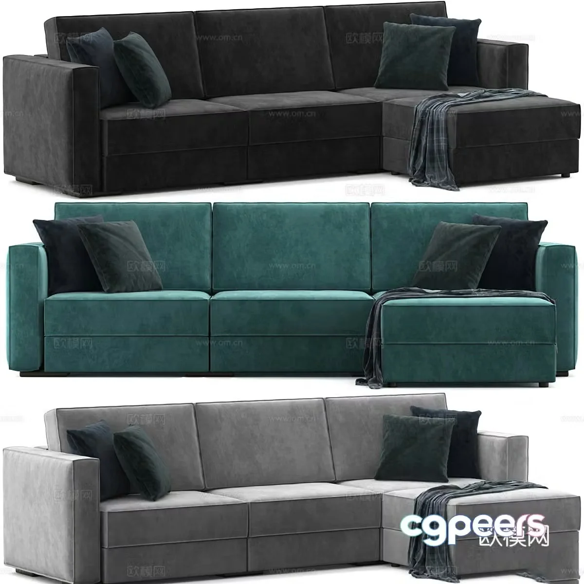 Modern Italian Hero Casanova corner sofa 3d model