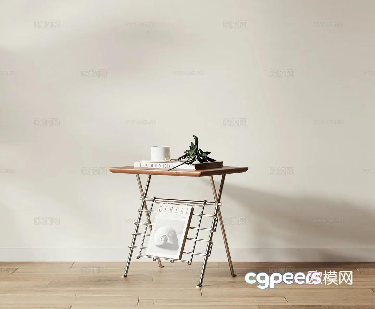 3D model of side bedside table