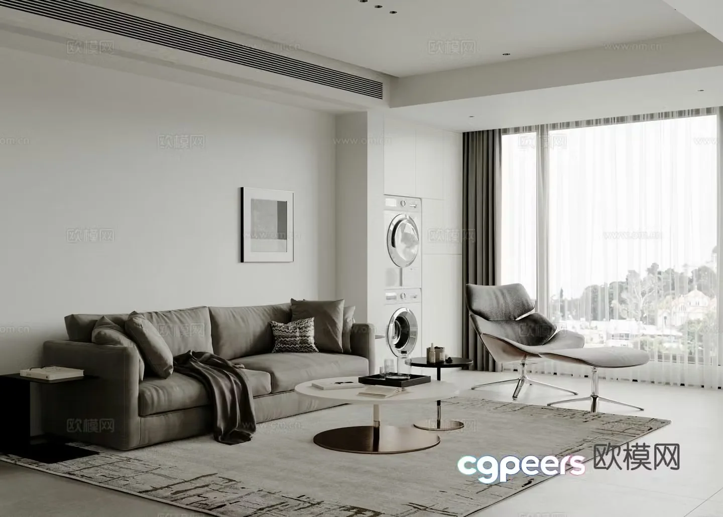 Modern living room 3d model