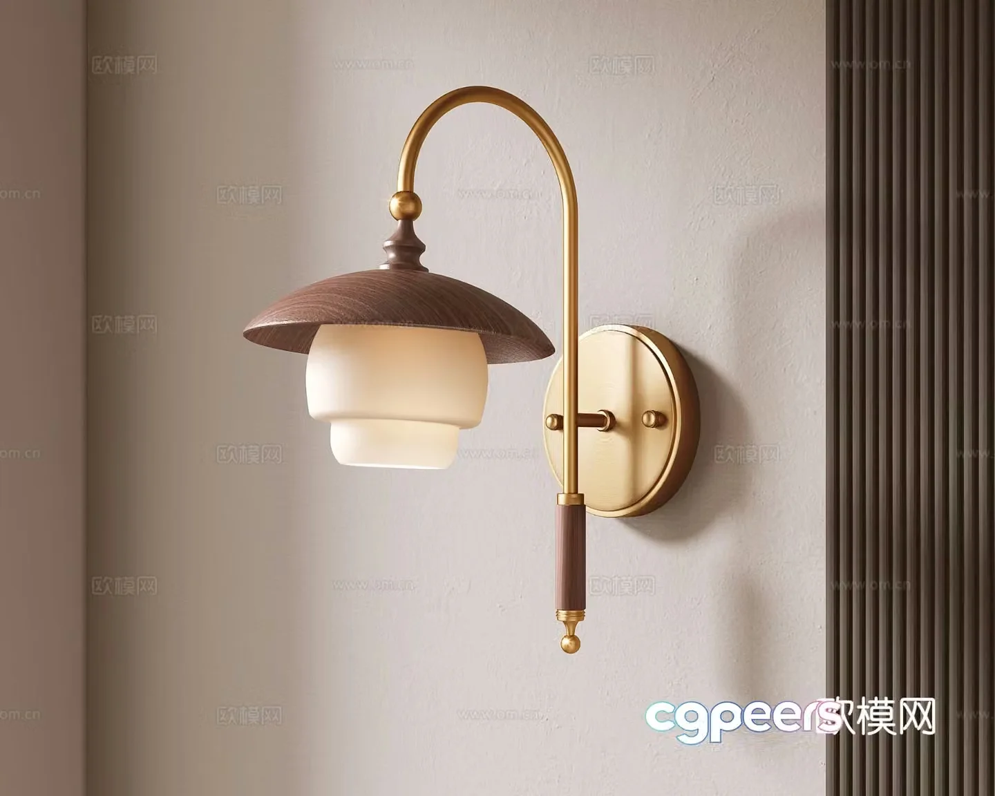 Medieval style wall lamp 3d model