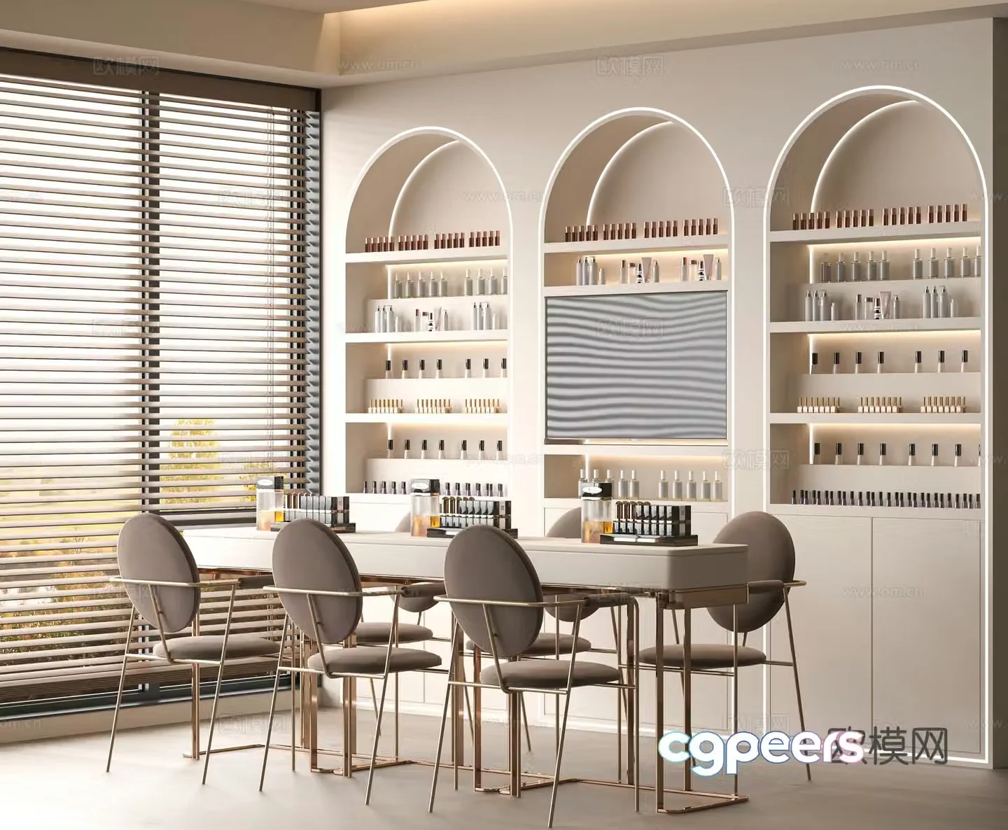 Modern nail salon 3d model