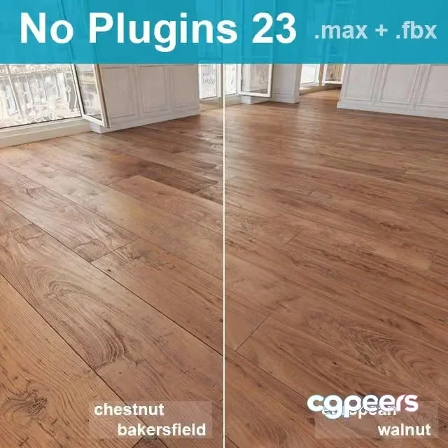 3ds Max Free – Parquet 23 (2 species, without the use of plug-ins)