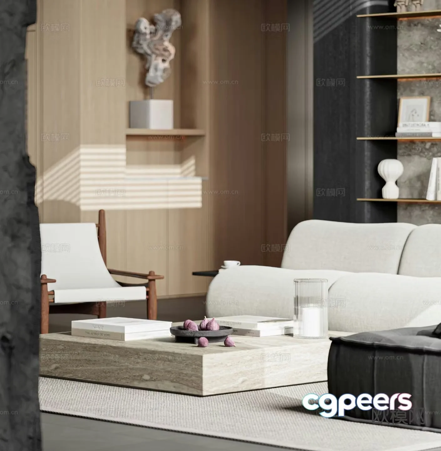 Modern sofa coffee table 3d model