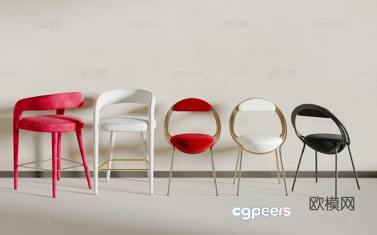 Modern dining chair 3d model