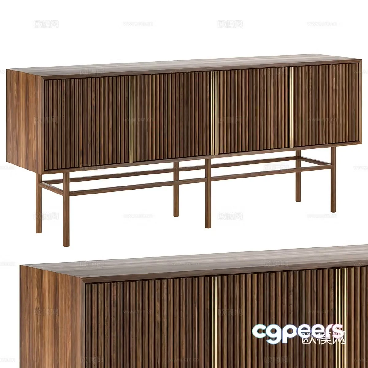 New Chinese style Konstantin TV cabinet 3D model