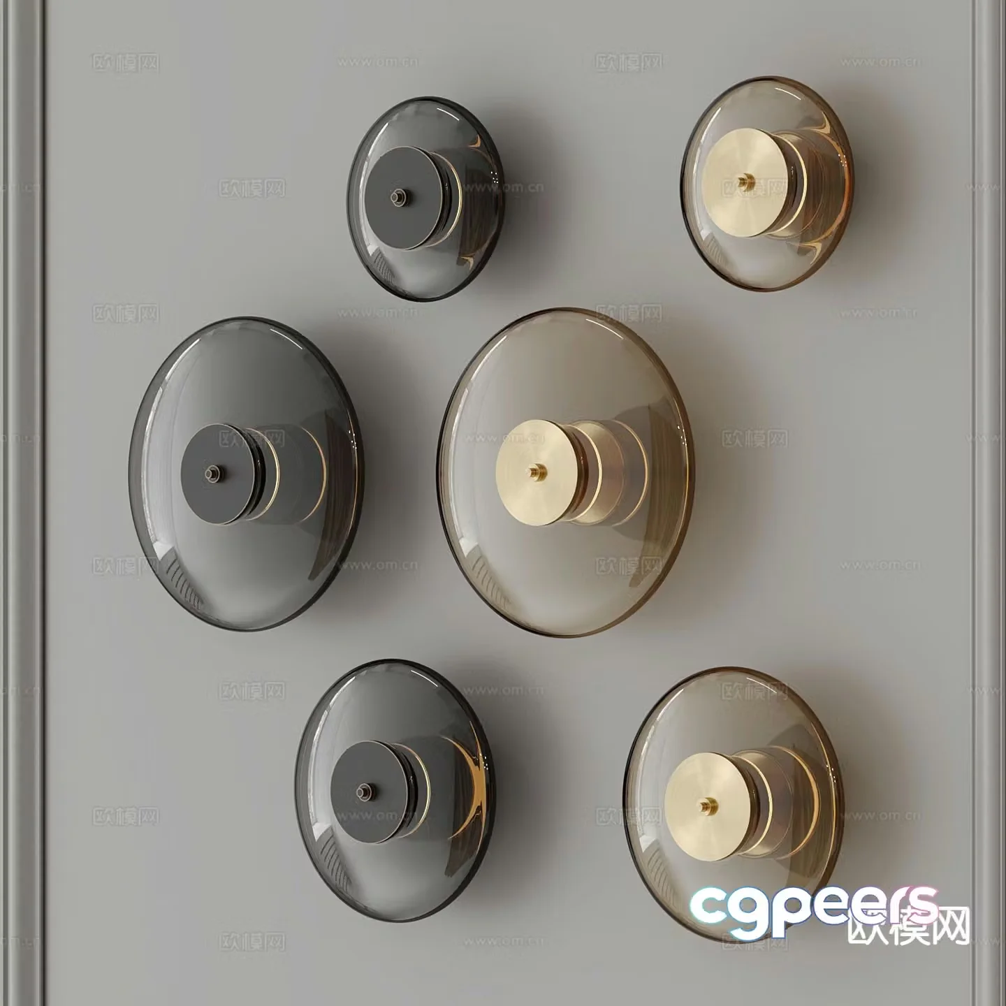 Modern wall light glass wall light 3d model