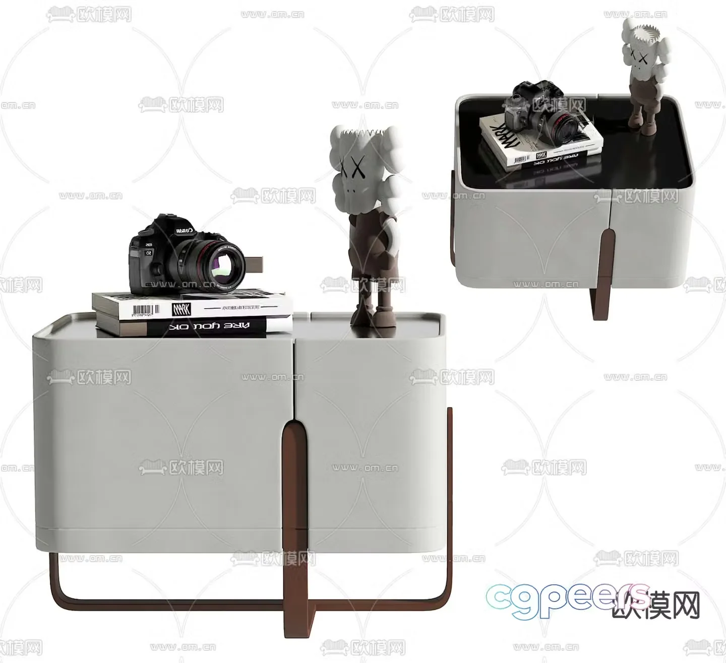 Modern bedside table 3d model