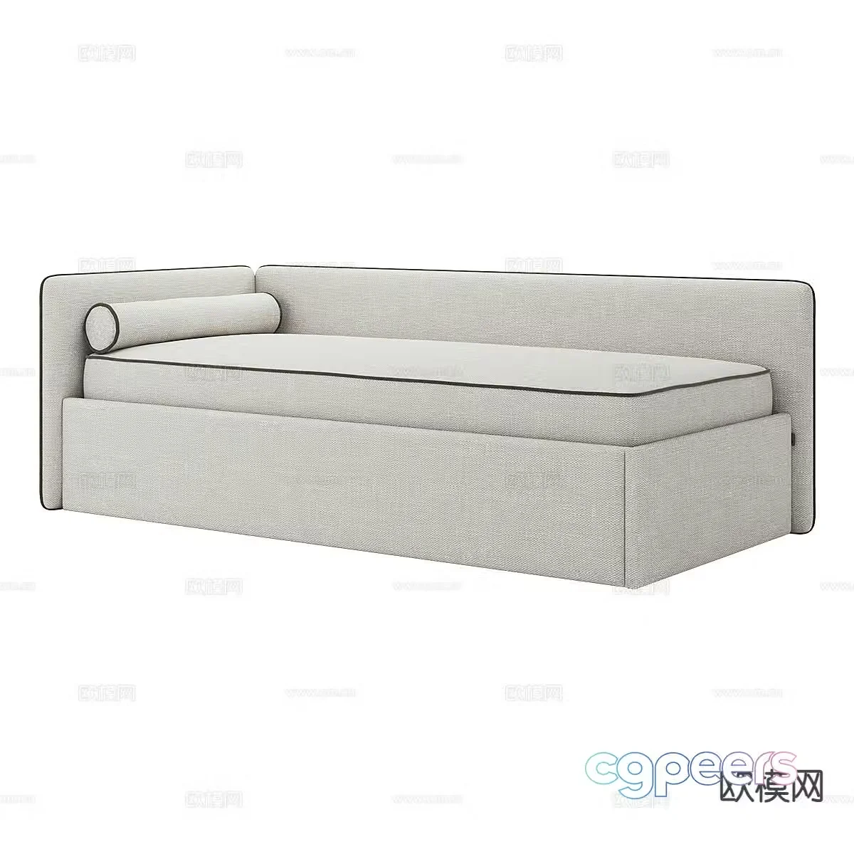 Modern sofa bed single bed 3d model