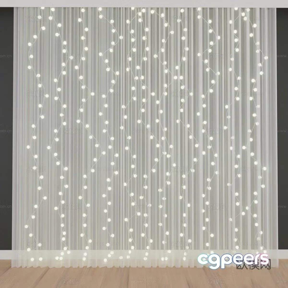 Modern gauze curtain yarn curtain children’s gauze curtain children’s gauze curtain colorful lantern children’s curtain door curtain 3d model