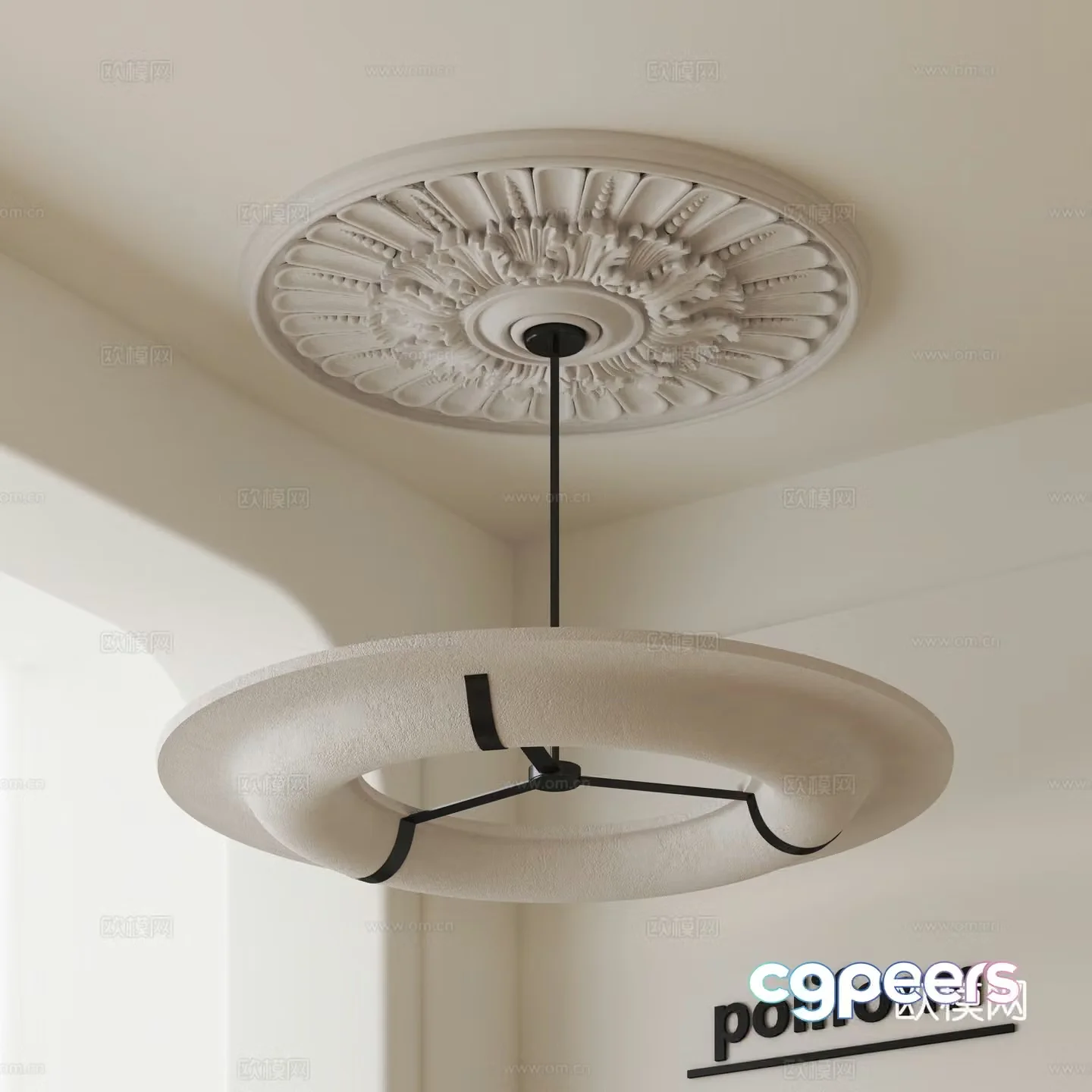 Modern chandelier 3d model