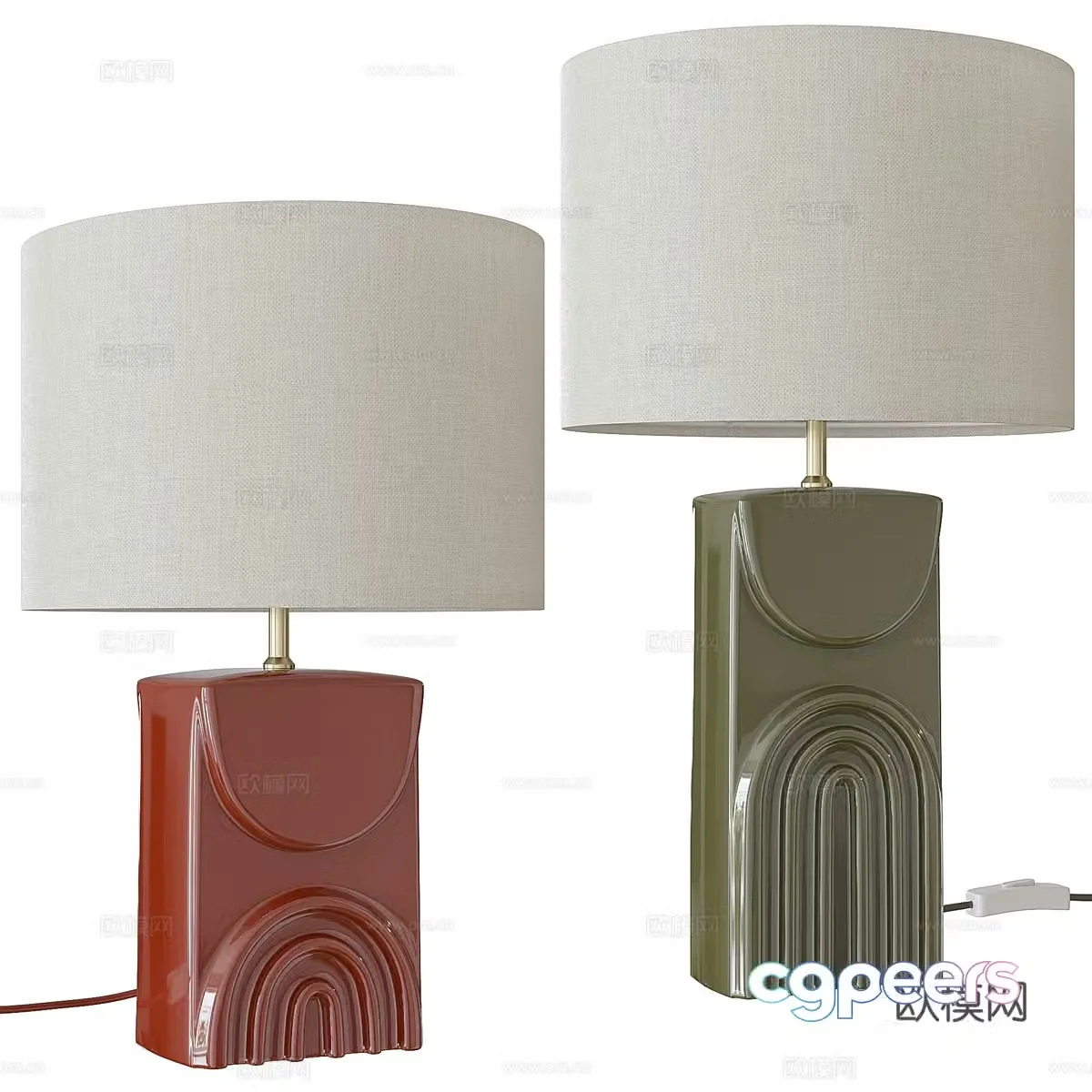 New Chinese style Wasabi La Redoute Topia Table Lamp 3D Model