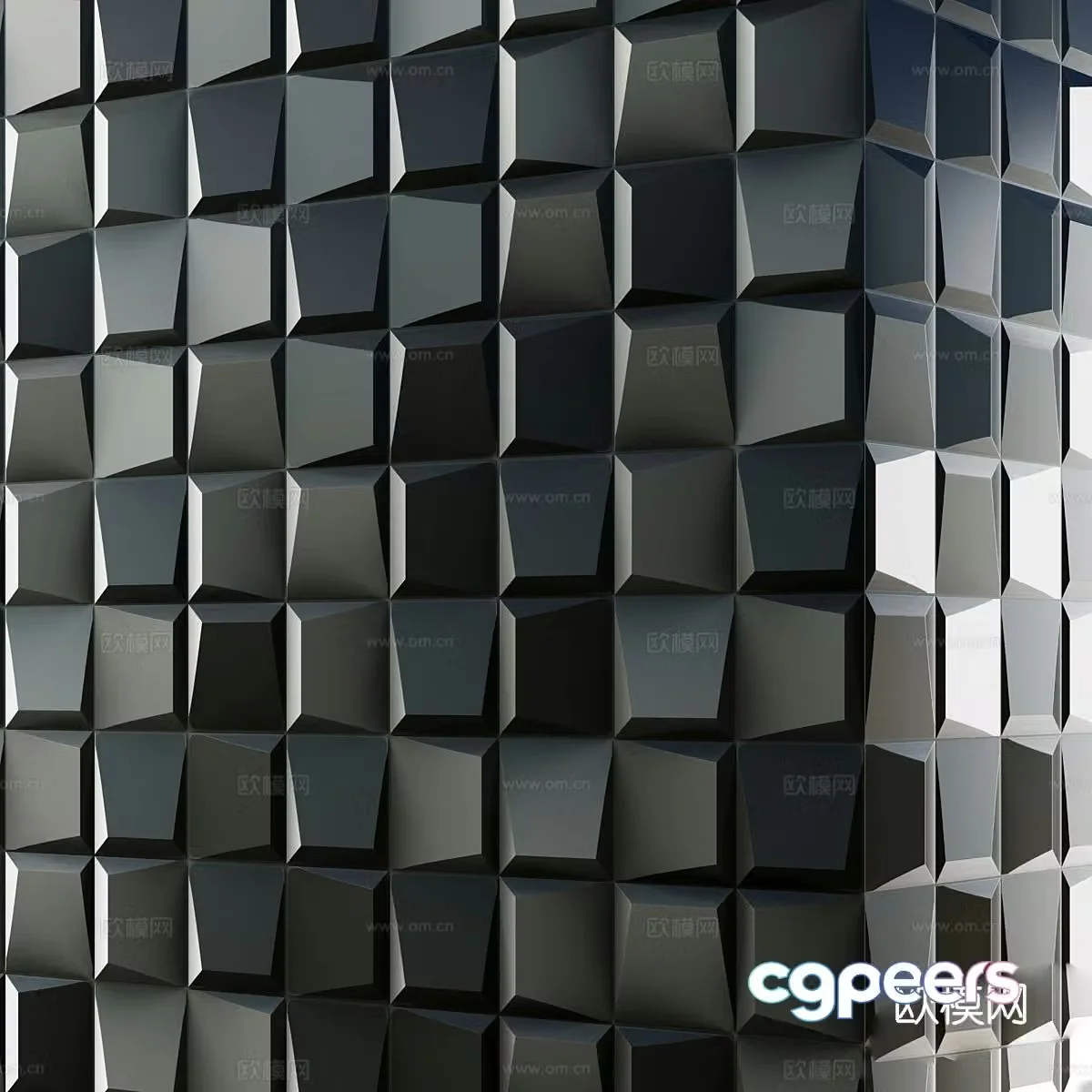 Floor tiles three-dimensional wall panel 3d model