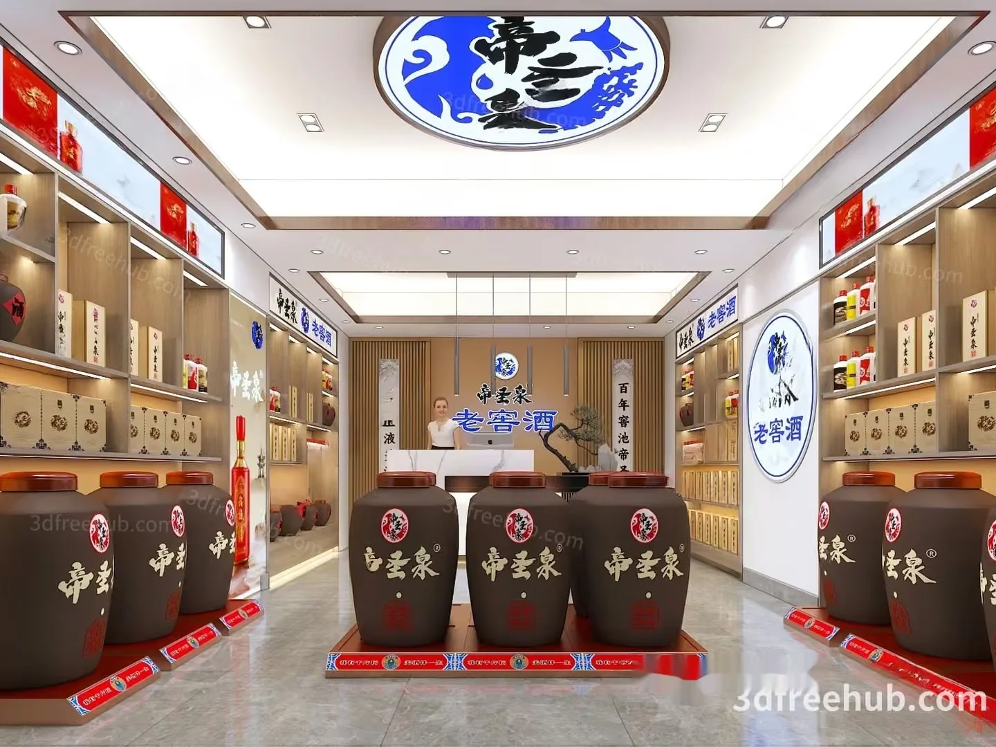 A Liquor Store Interior 3D Model – 19166 – VRAY Render