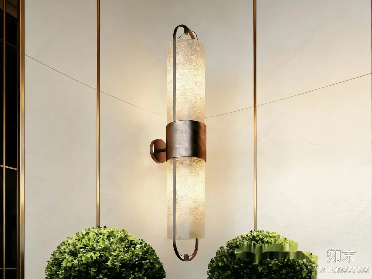 Gold Light Fixture 3D Model – 2994 – VRAY Render
