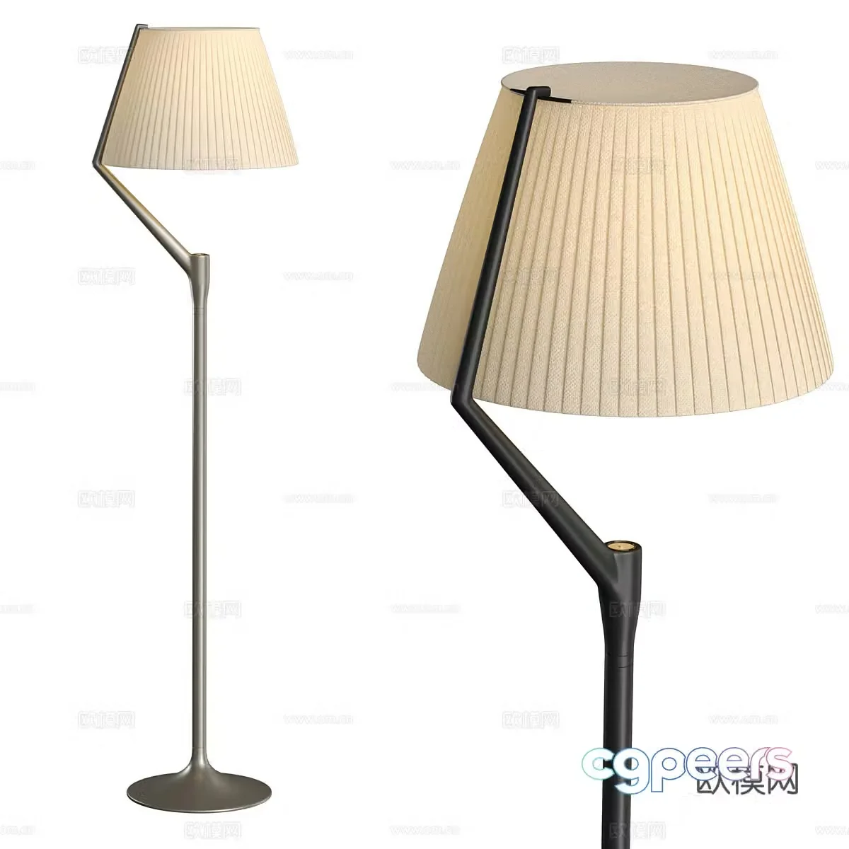 Modern Italian Angelo Floor Lamp 3D Model