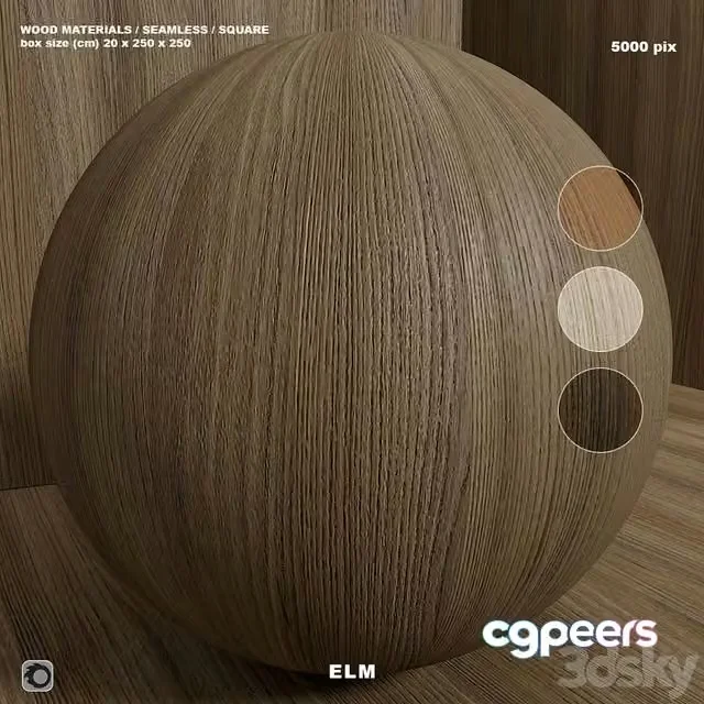 3ds Max Free – Material wood (seamless) elm – set 125