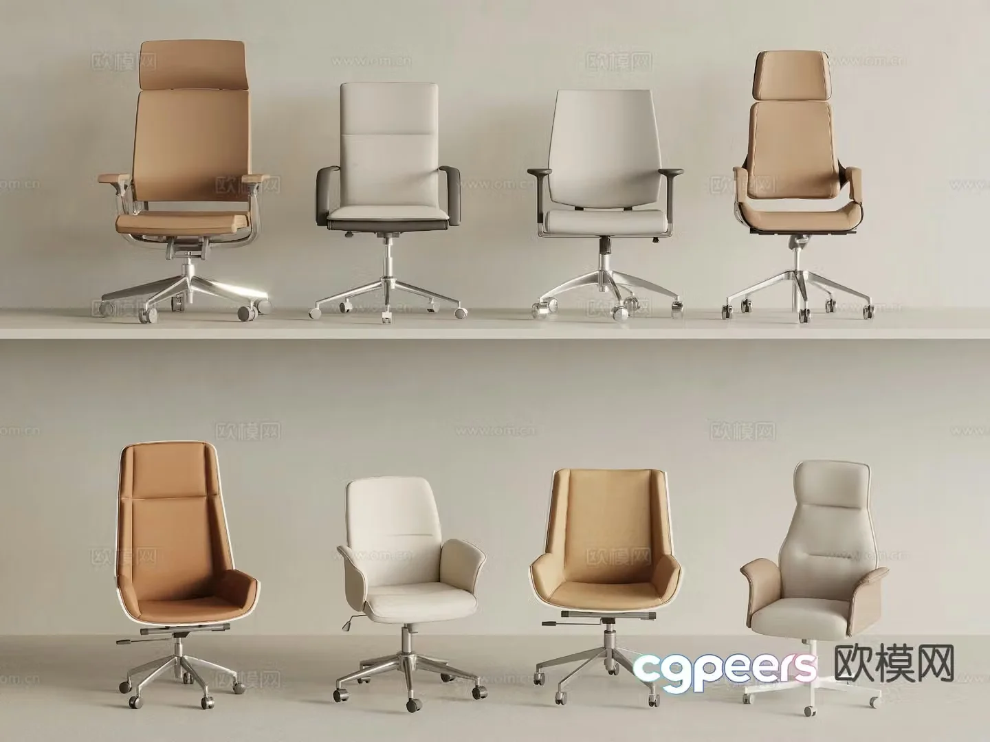 Modern office chair conference chair staff chair 3d model