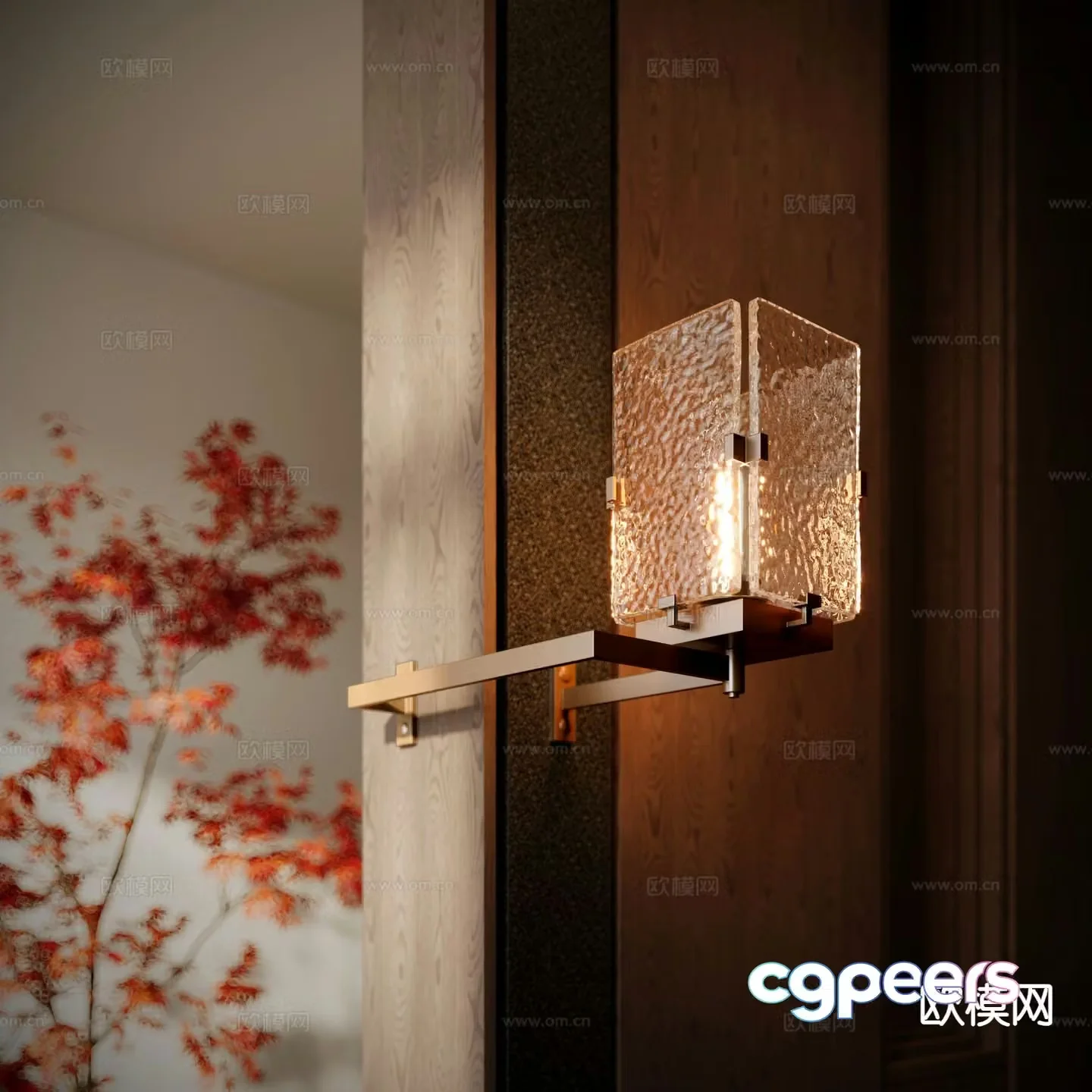 Light luxury glass wall lamp 3D model