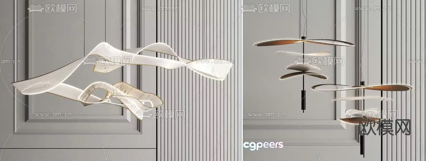 Modern chandelier 3d model