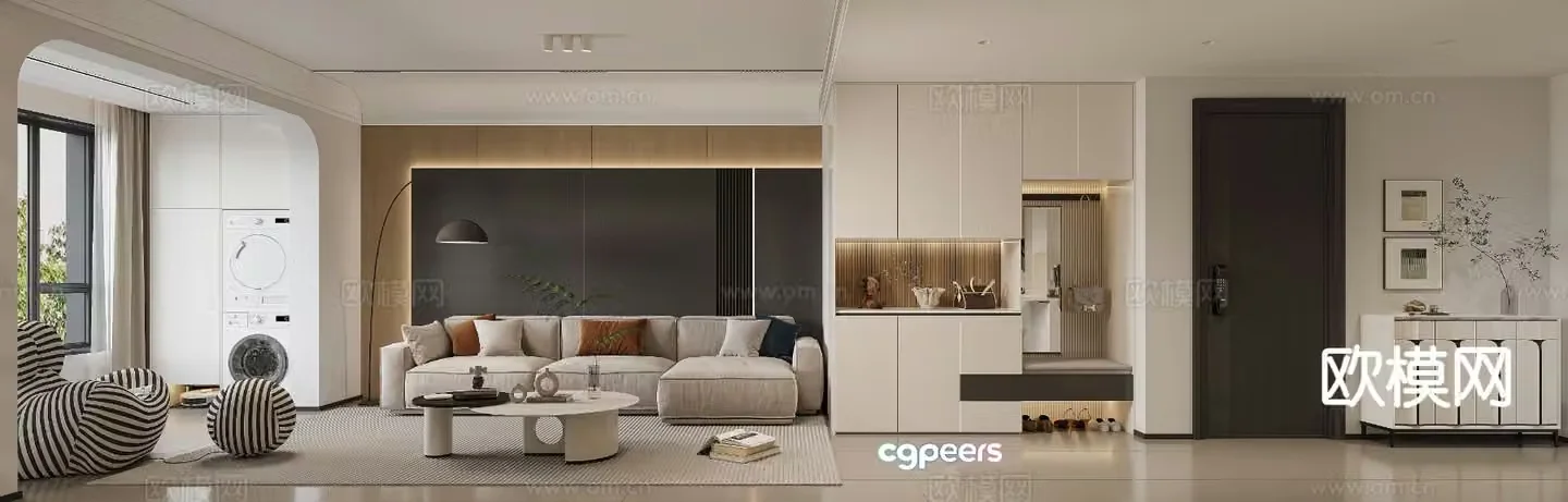 Modern guest restaurant 3d model