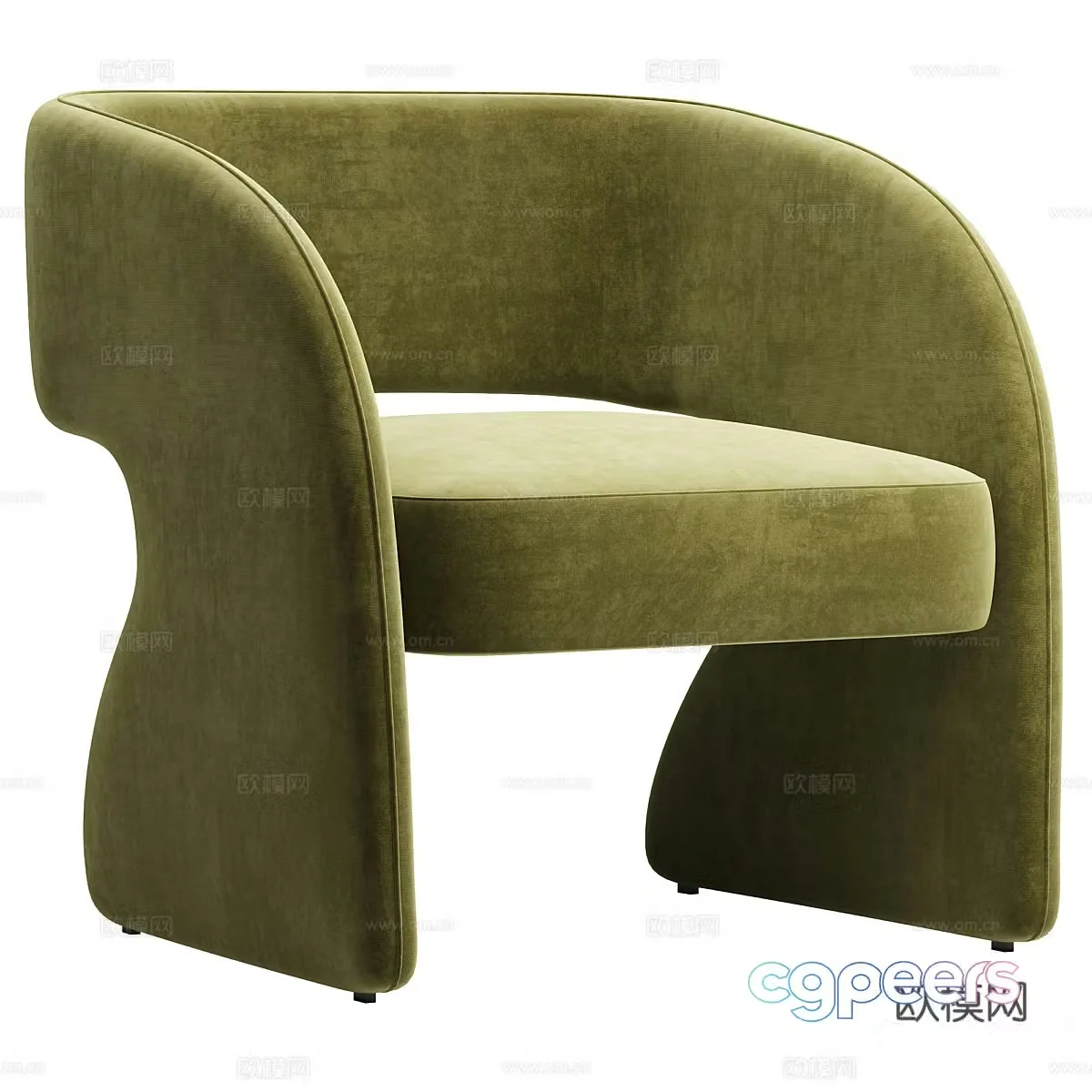 Modern Italian Stella lounge chair 3d model