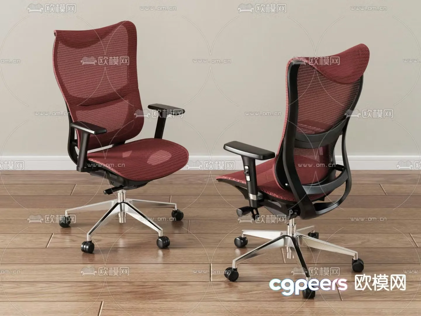 Office chair staff chair 3d model