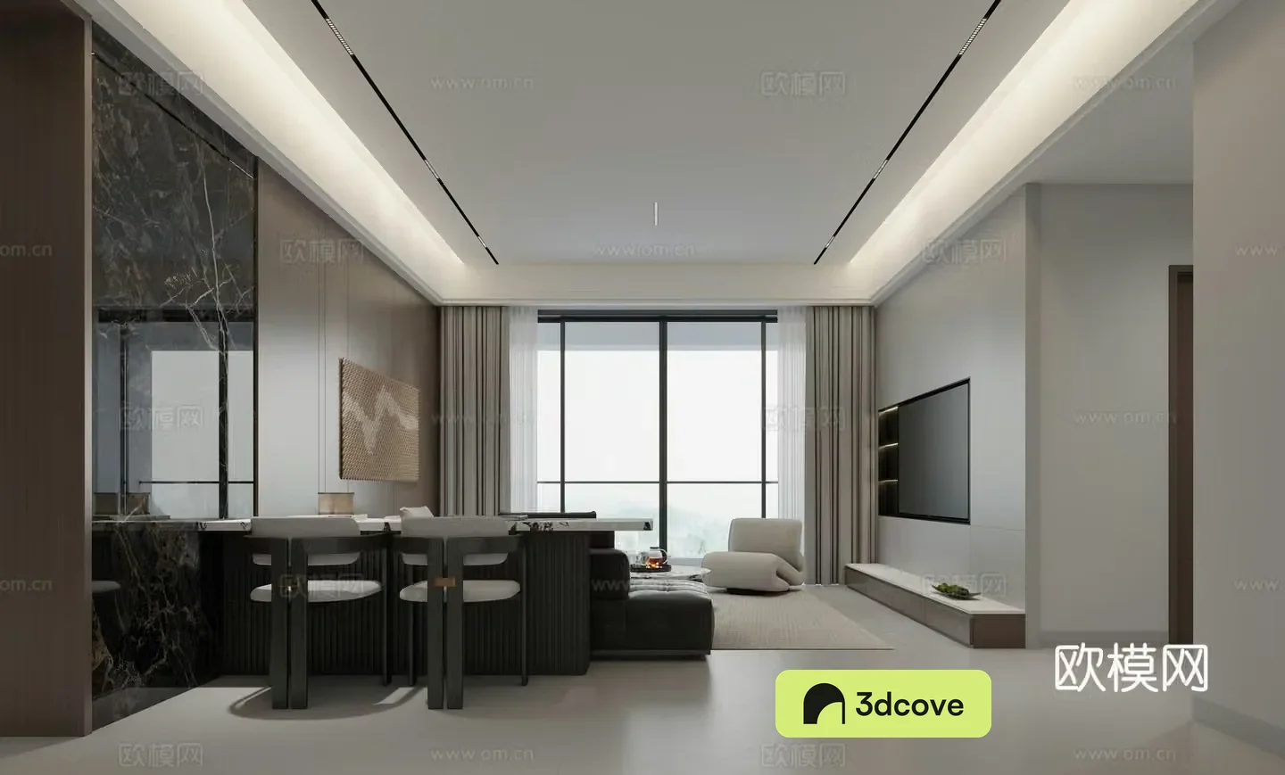 Italian living room Italian sofa combination Modern Italian style living room