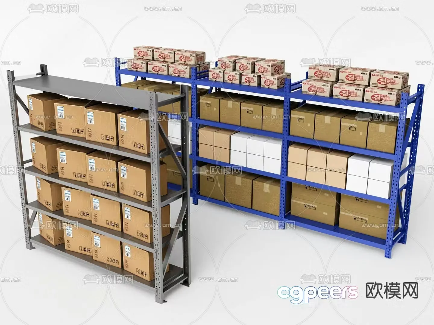 Container Shelf Express Rack 3D Model