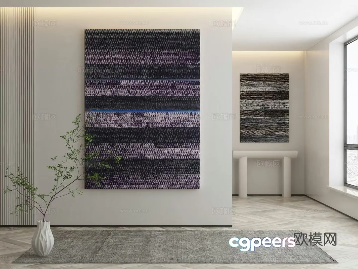 Modern Wasabi Hanging Painting Oil Painting 3D Model