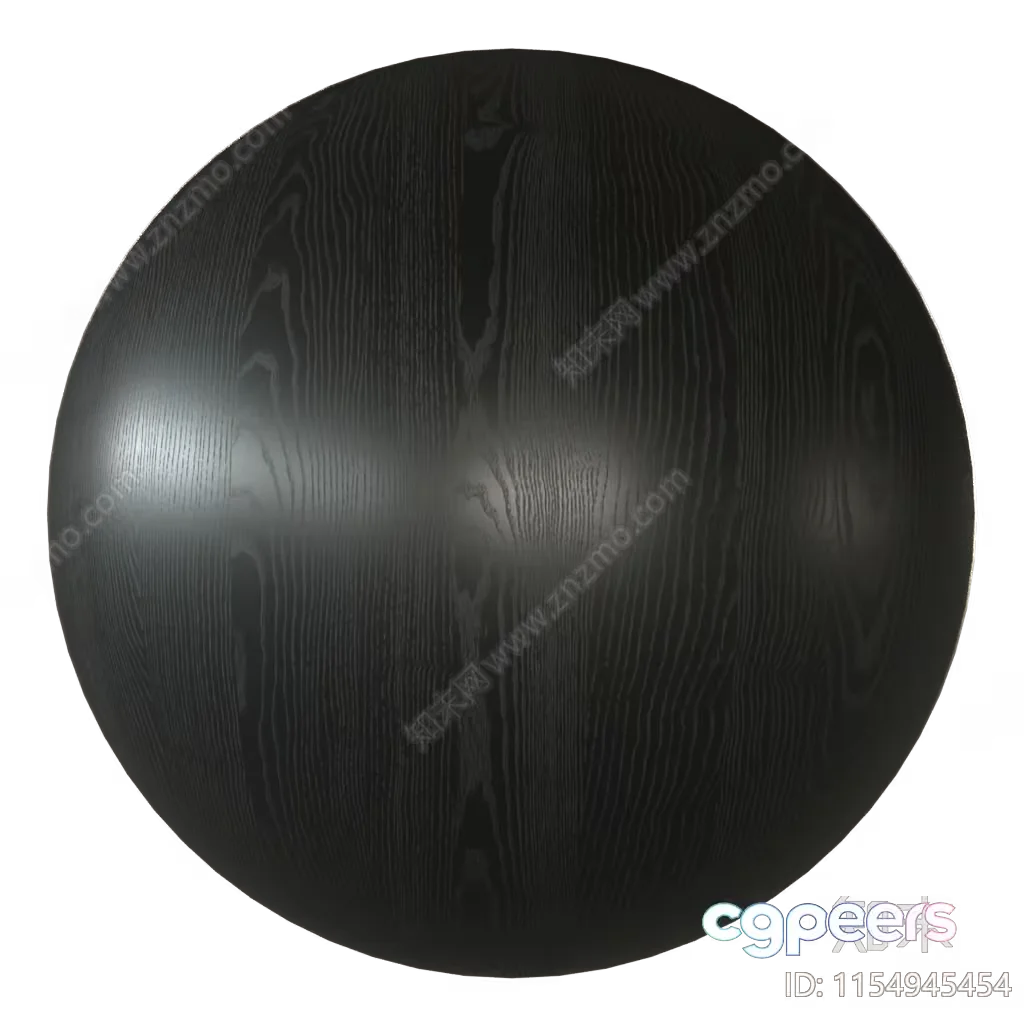 A Circular Dark Wood Grain Patterned Object 3D Model – 14430 – VRAY Render