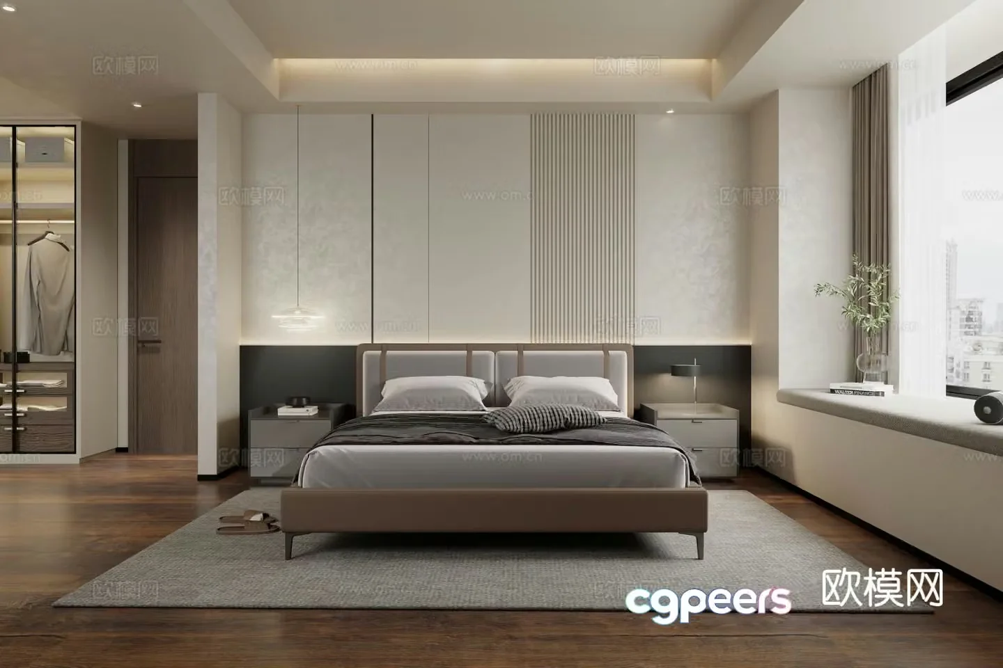 Modern bedroom Master bedroom Cloakroom 3d model