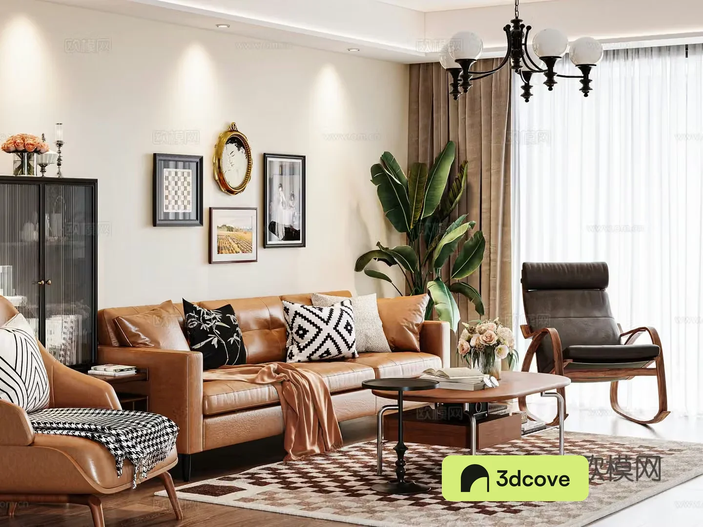 French retro sofa modular sofa